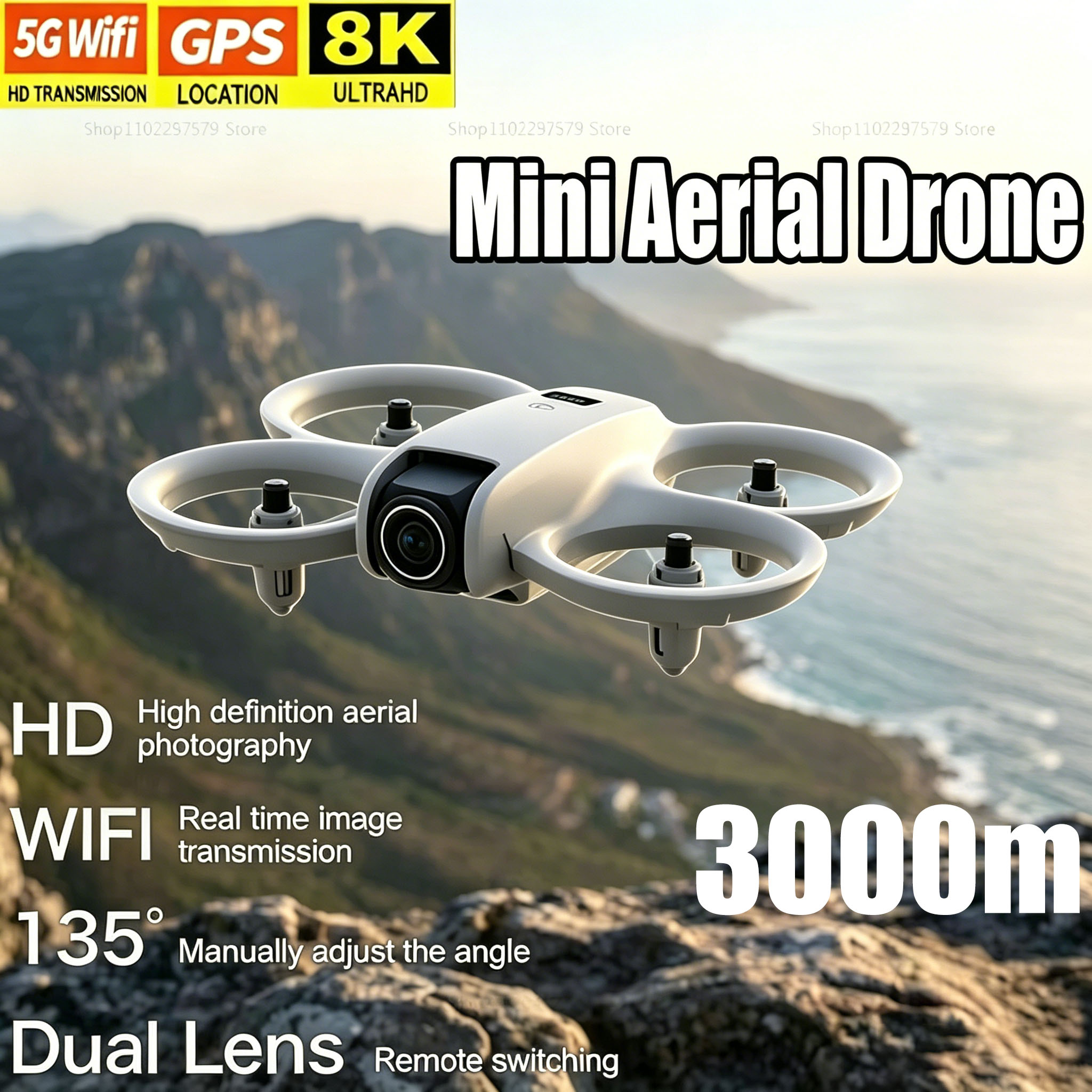 Drone Without Rc - Мини-дрон с камерой 8K HD, FPV,