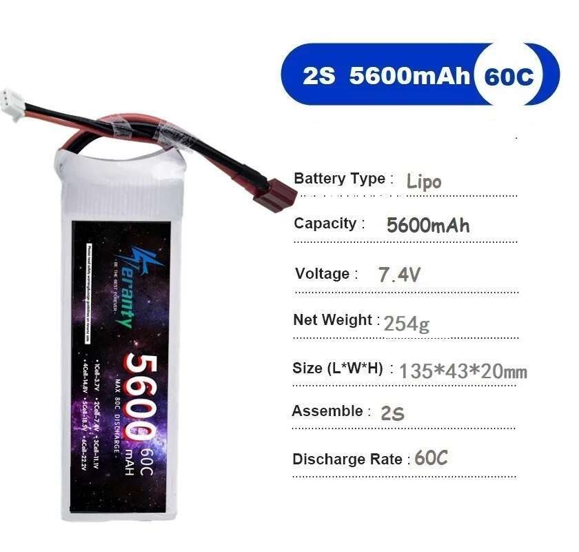 TERANTY 5600MAH 60C 2S 3S 4S 6 – обзор и цена Rc Drift Car Kit